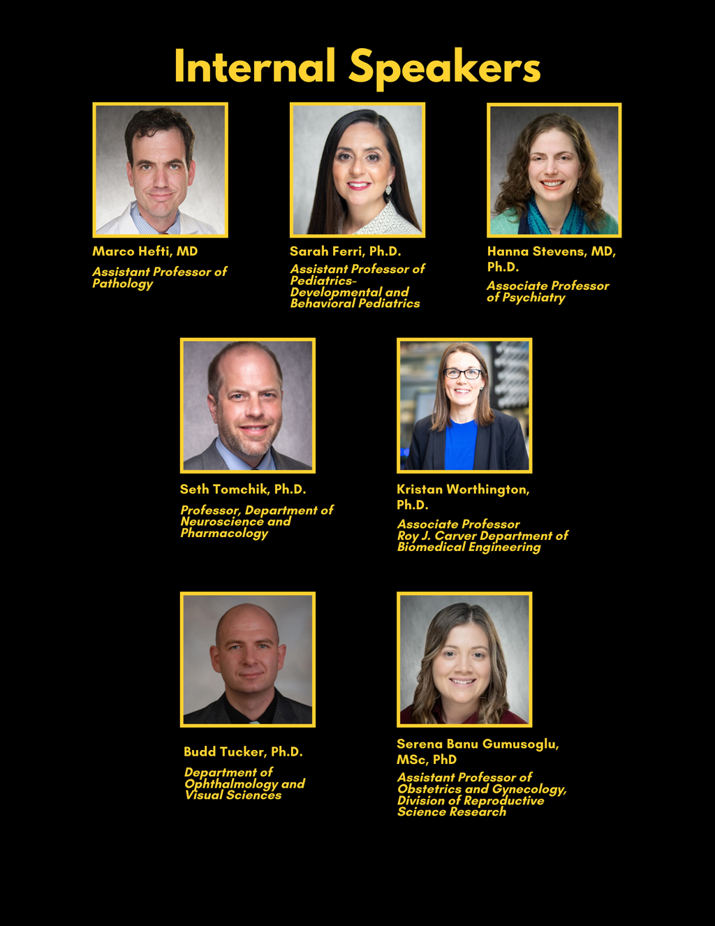 Stem Cell and Neurodevelopment Workshop Guest Speakers
