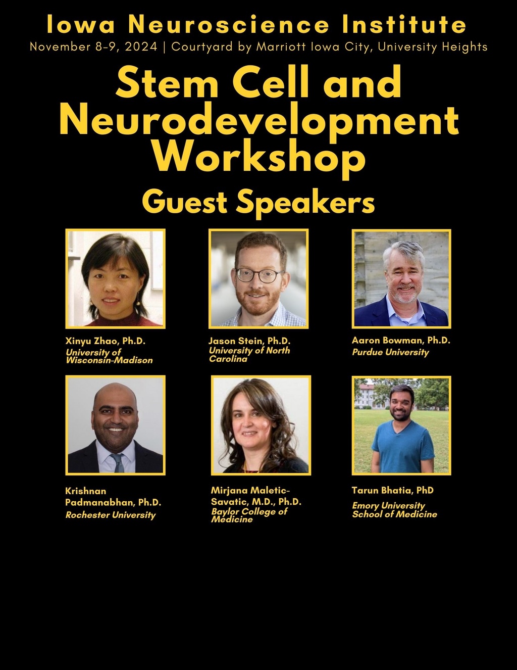 Stem Cell and Neurodevelopment Workshop Guest Speakers